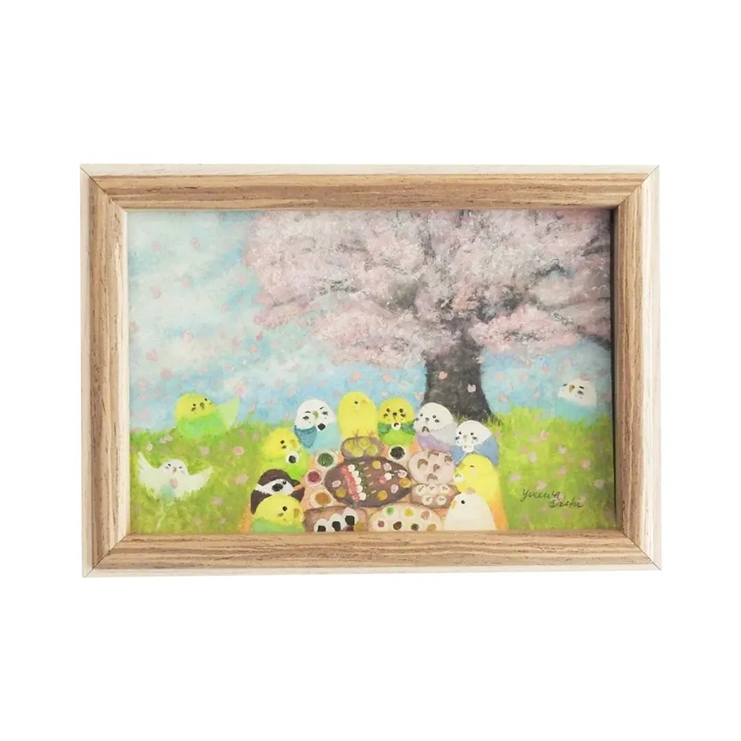 お花見団子とインコたち